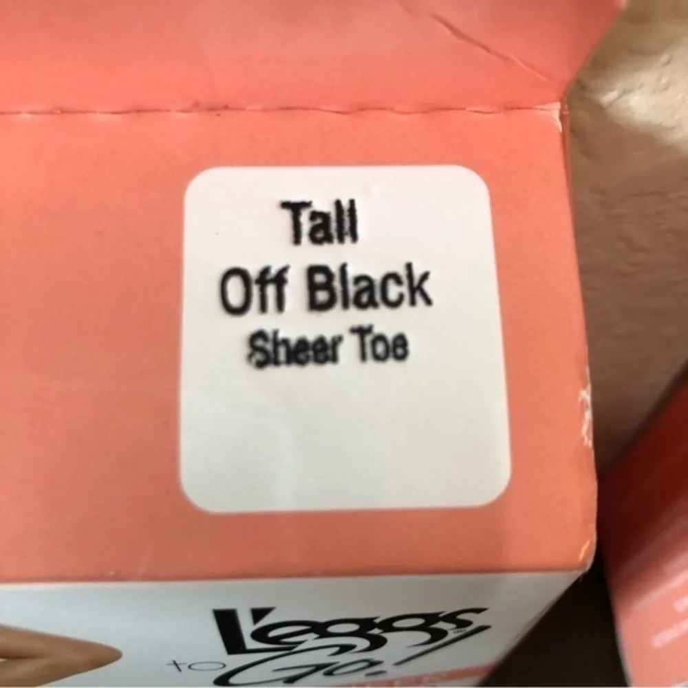 Leggs To Go Pantyhose Tall Off Black Medium Coffee Ultra Sheer 2 Pairs New